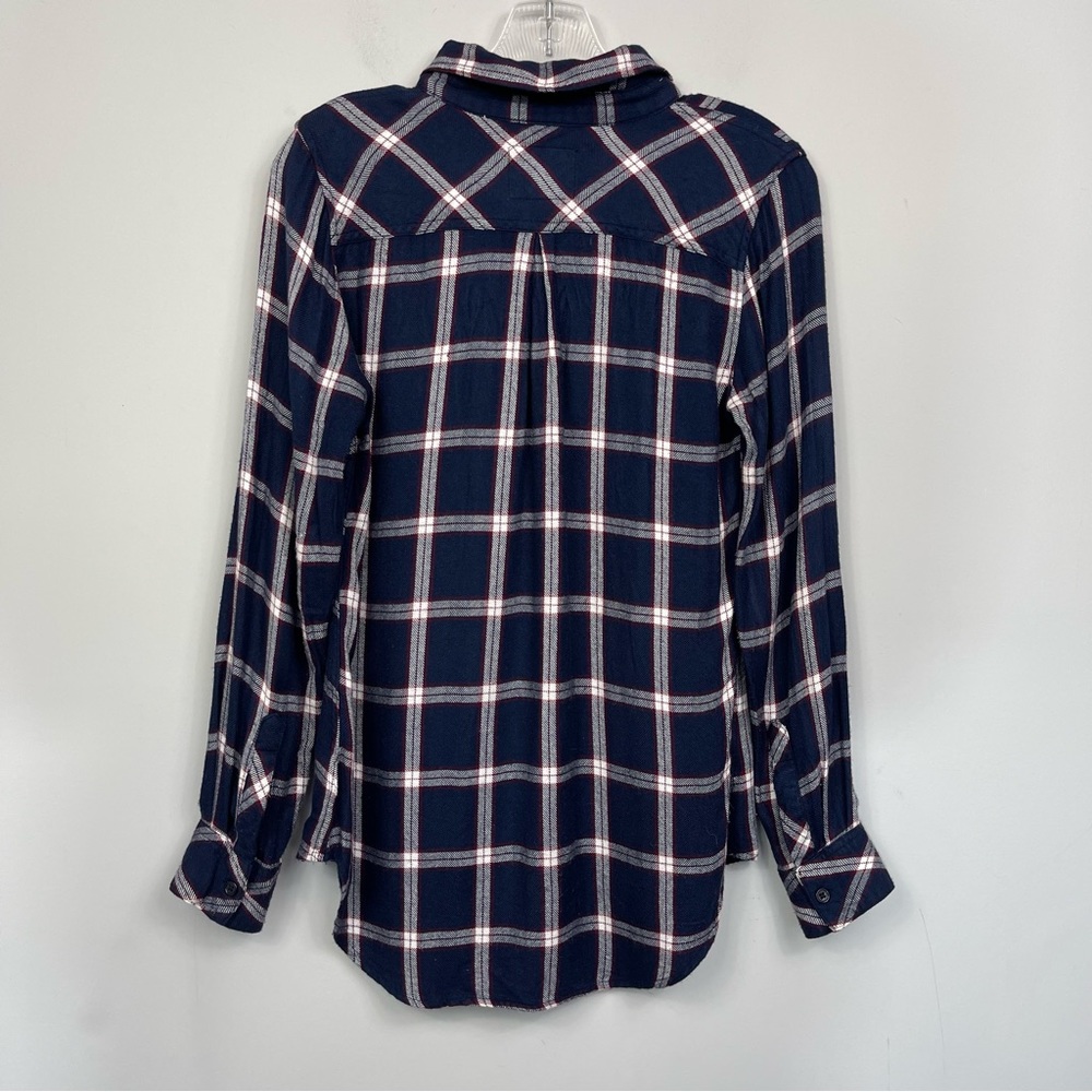 Rails Women's Hunter Shirt Nightfall / White XS Plaid Check Button Blouse Top - Picture 7 of 16
